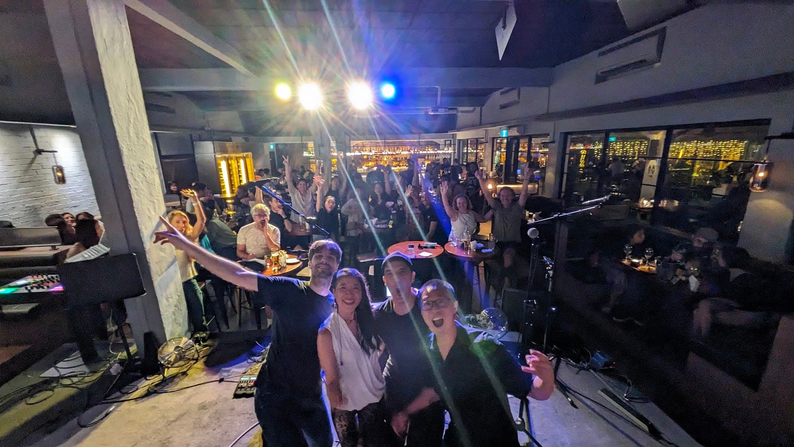 Zensø performing live to a packed room in Singapore